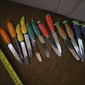 Colorful Fruit-Themed Butter Knives Set